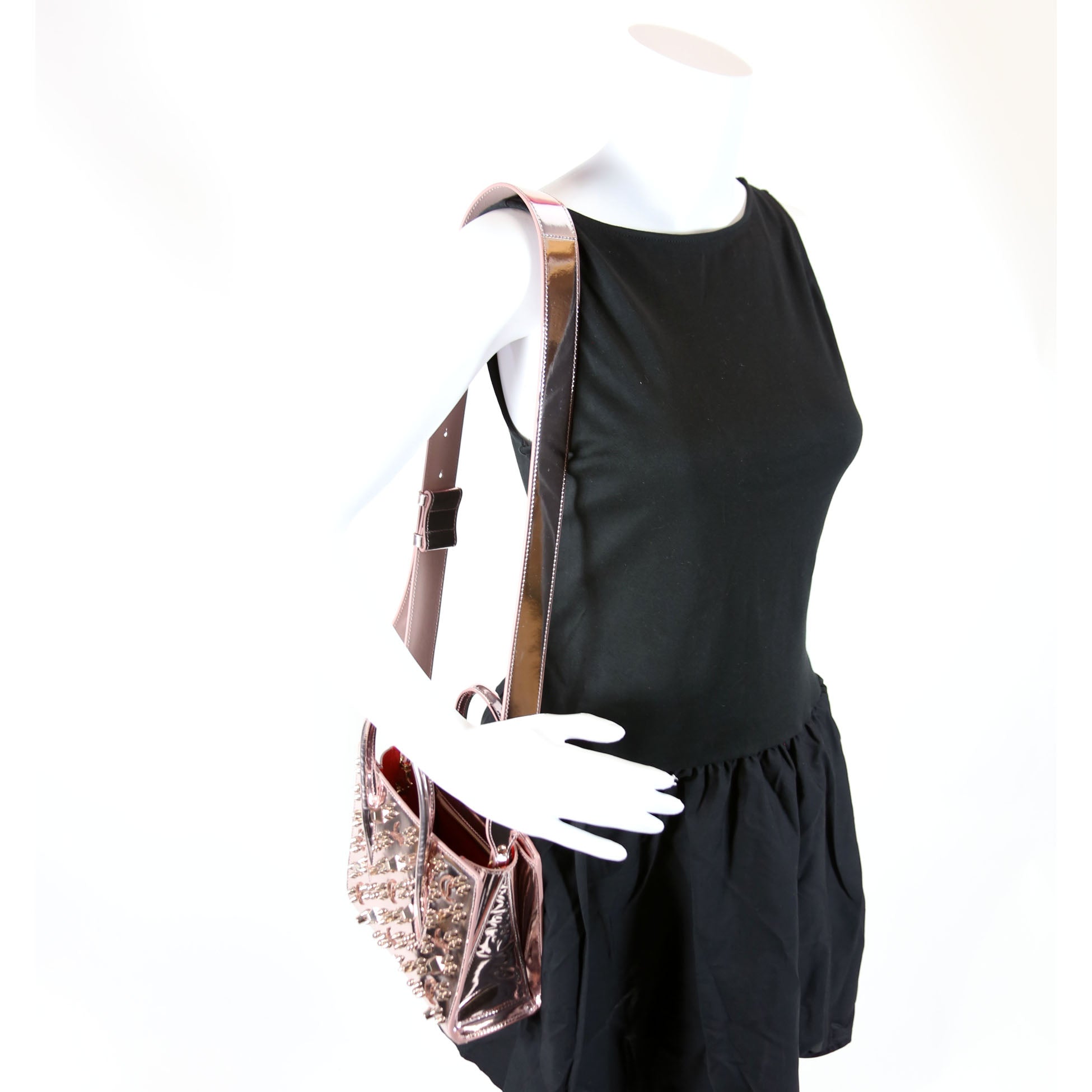 Paloma Mini Tote Loubinthesky Laminated Leather Pink