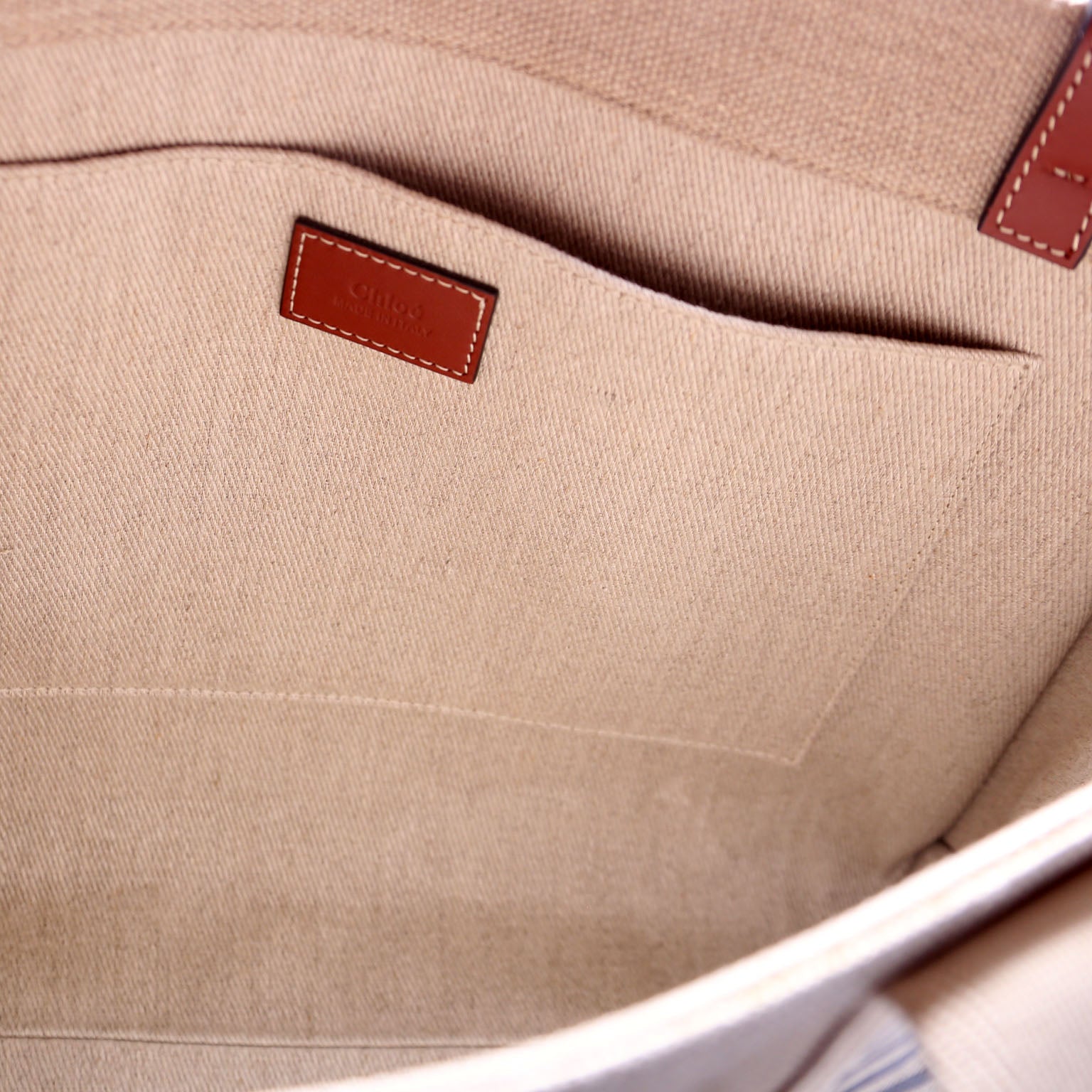 Woody Ribbon Tote Medium Beige/Brown