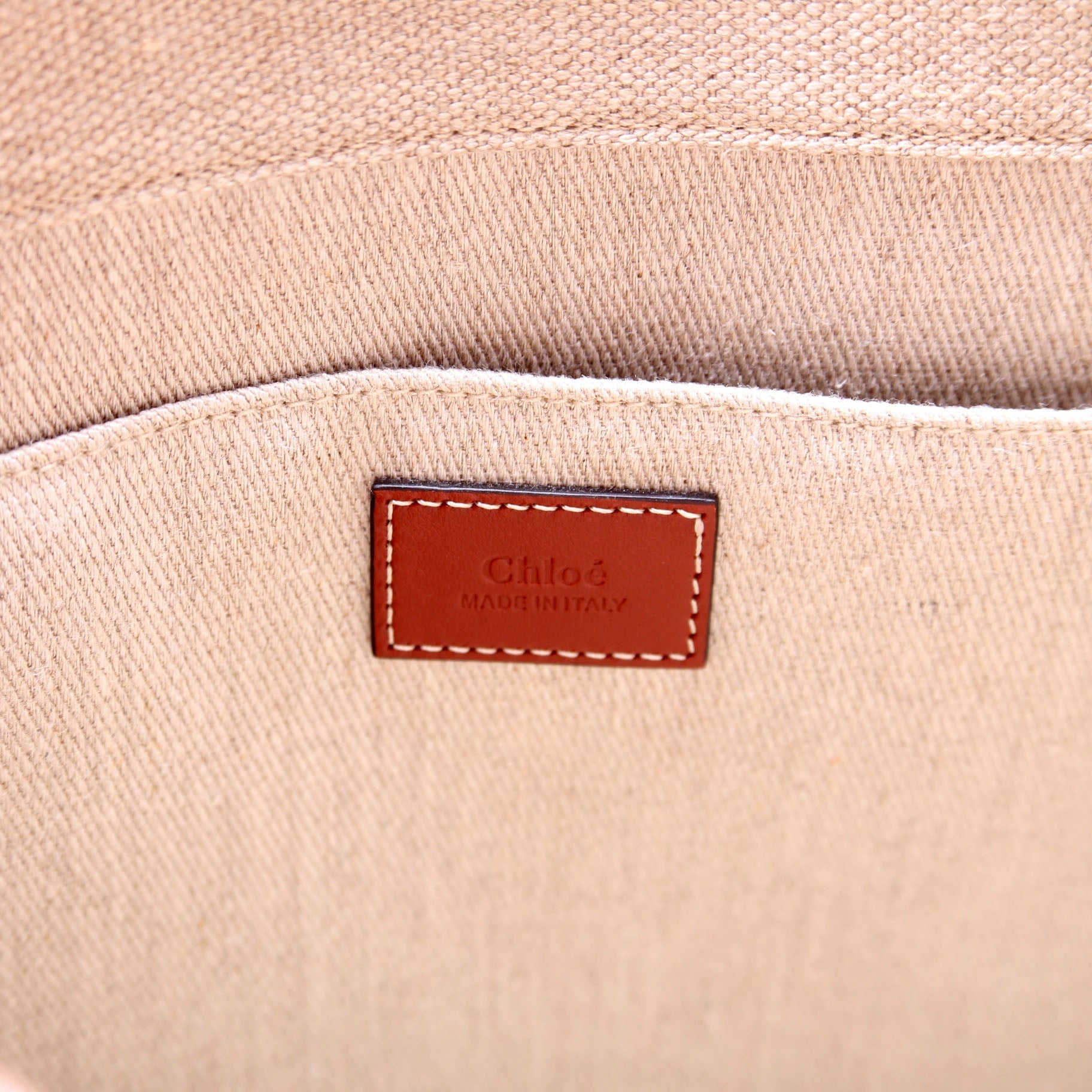 Woody Ribbon Tote Medium Beige/Brown