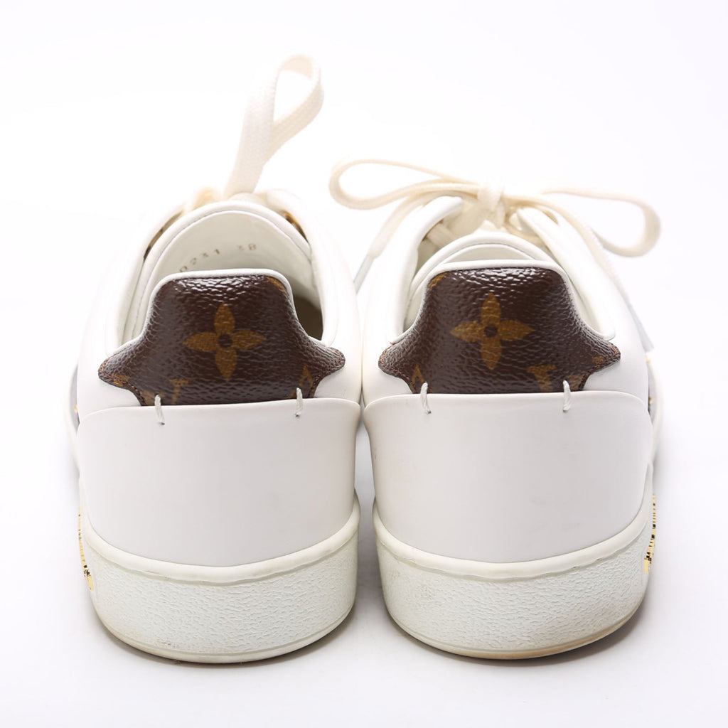 Frontrow Calfskin/Monogram Sneakers Size 38 White