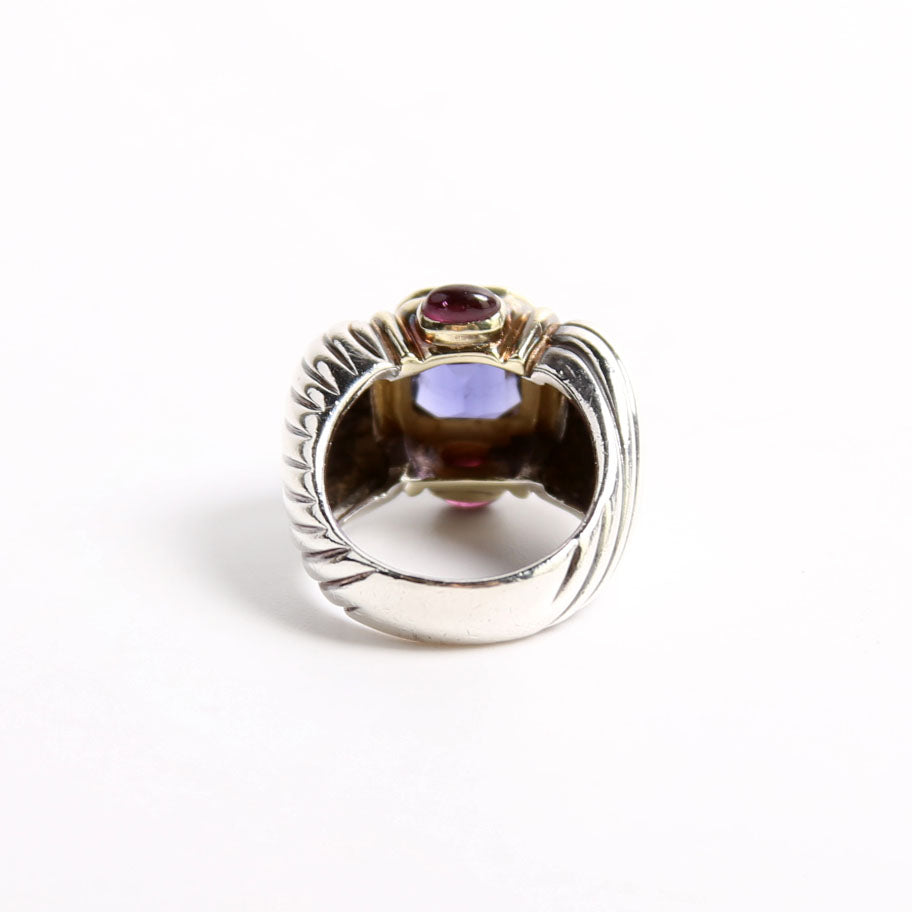 Renaissance Ring Amethyst/Rhodolite/925/585 Size 6