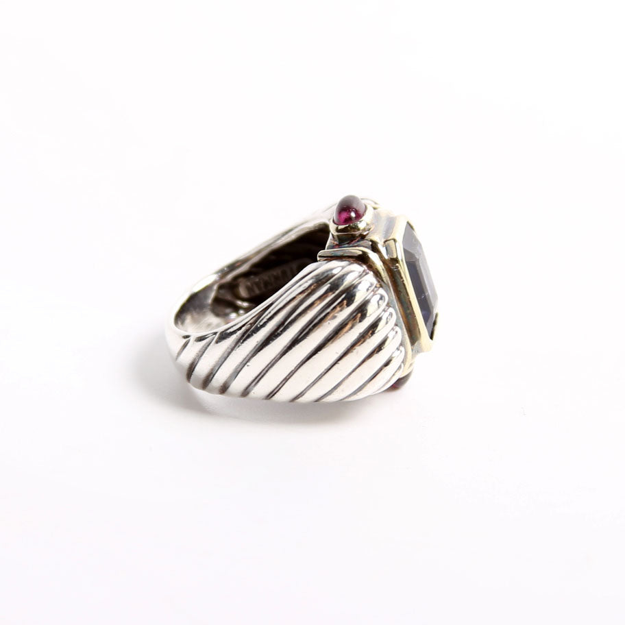 Renaissance Ring Amethyst/Rhodolite/925/585 Size 6