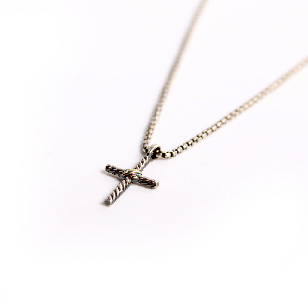 Petite X Cross Necklace 925/585