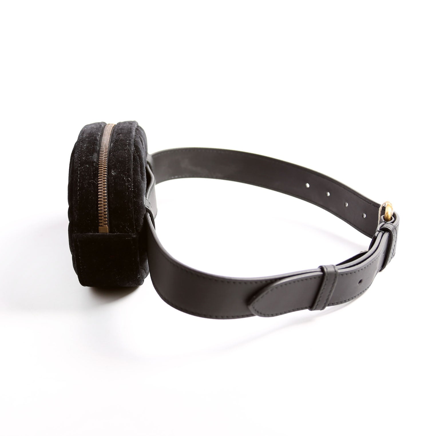 Gucci 476434 Marmont Velvet Belt Bag Black