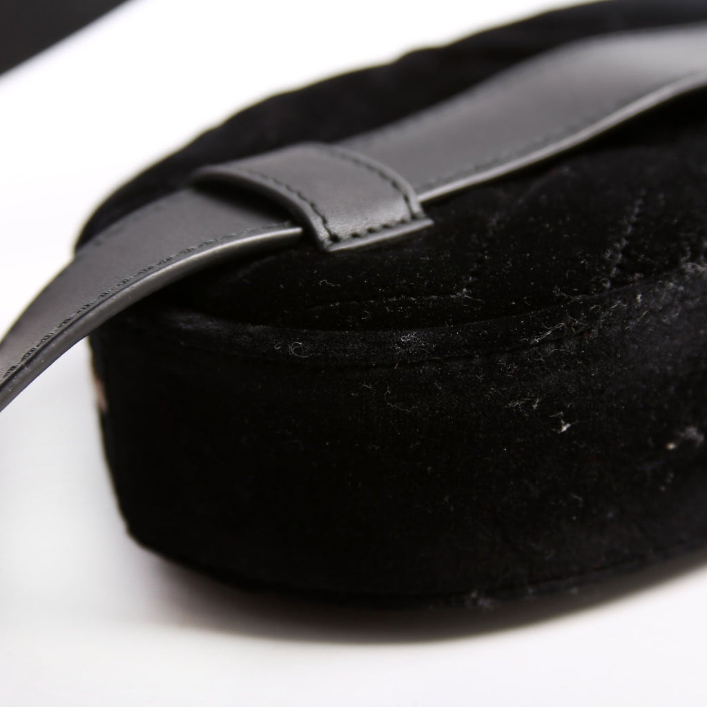 Gucci 476434 Marmont Velvet Belt Bag Black