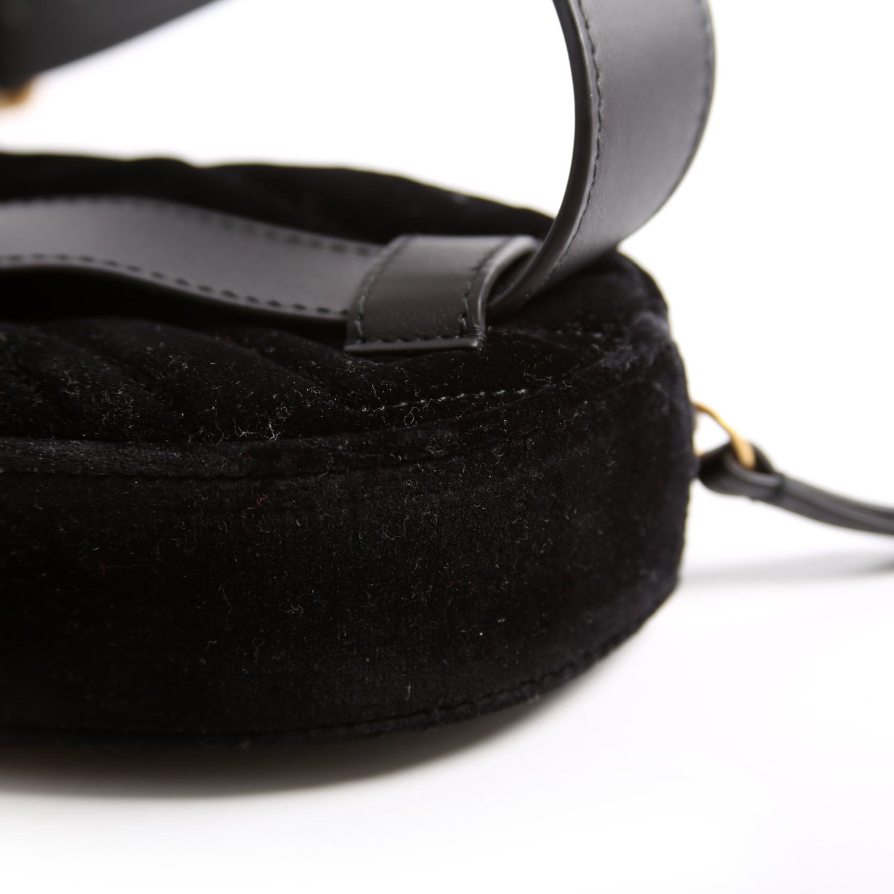 Gucci 476434 Marmont Velvet Belt Bag Black