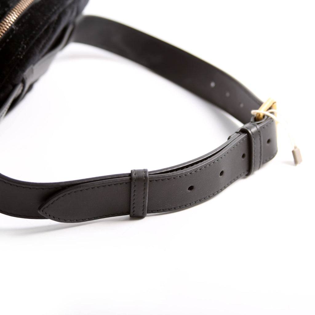 Gucci 476434 Marmont Velvet Belt Bag Black