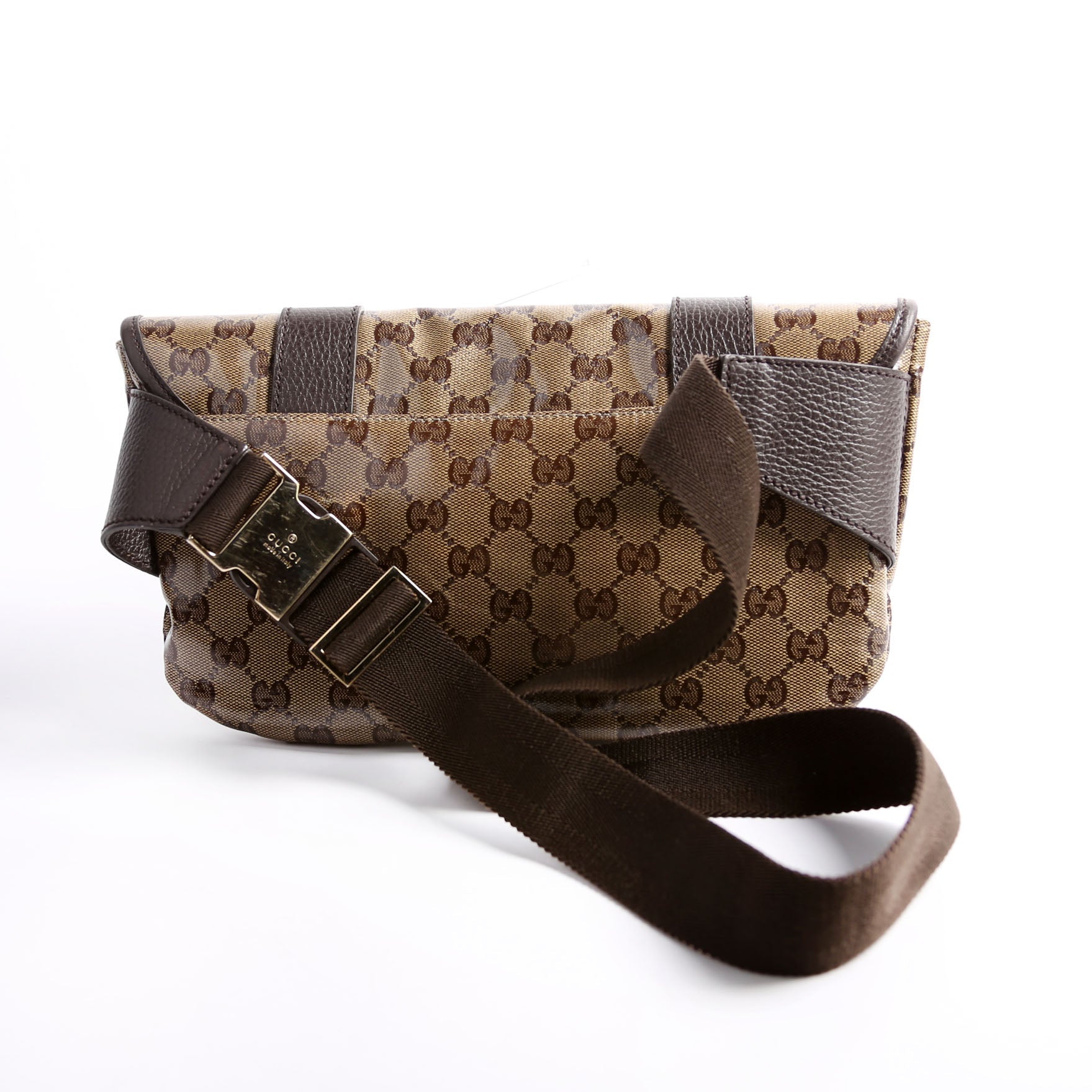 374617 GG Crystal Waist Belt Bag Brown