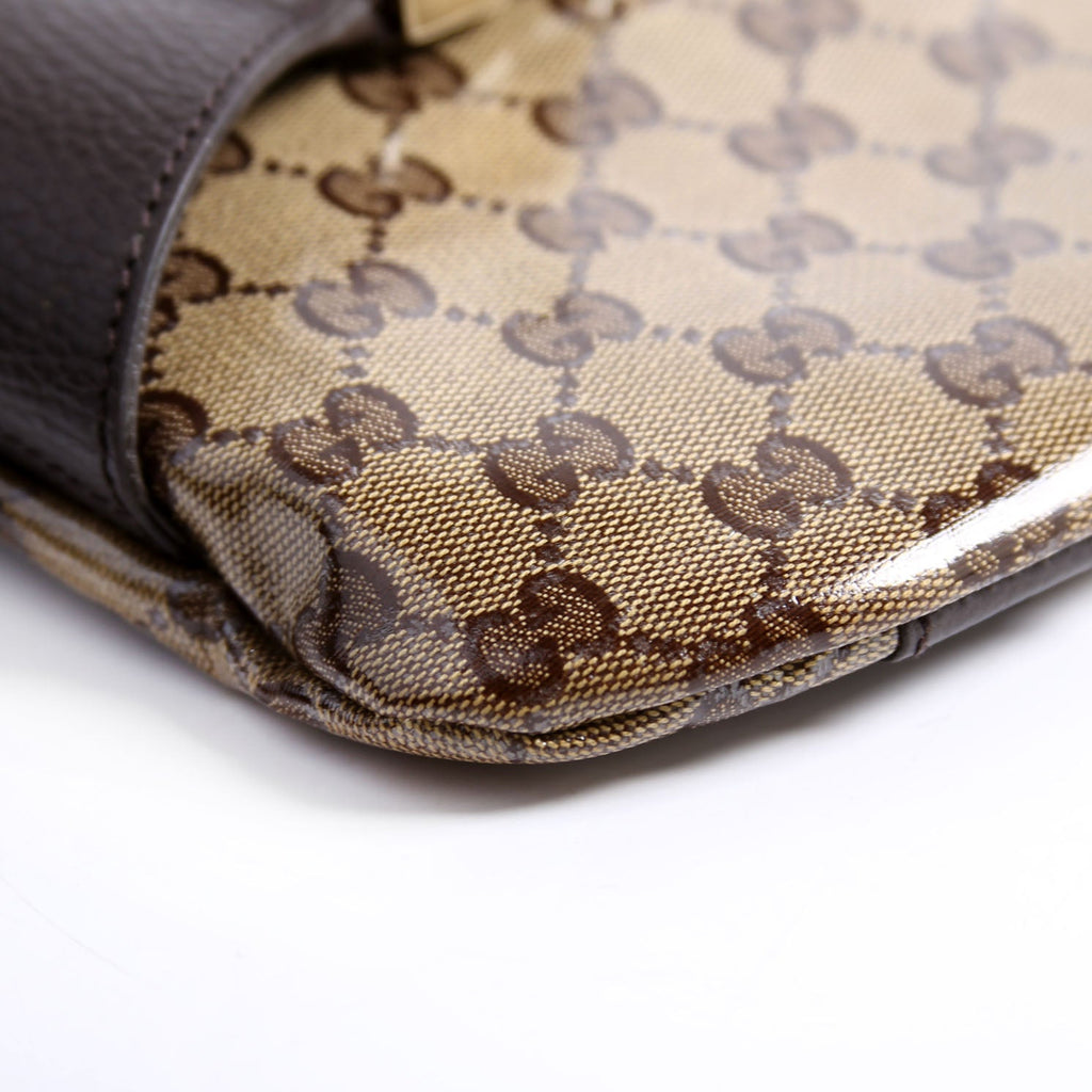 374617 GG Crystal Waist Belt Bag Brown