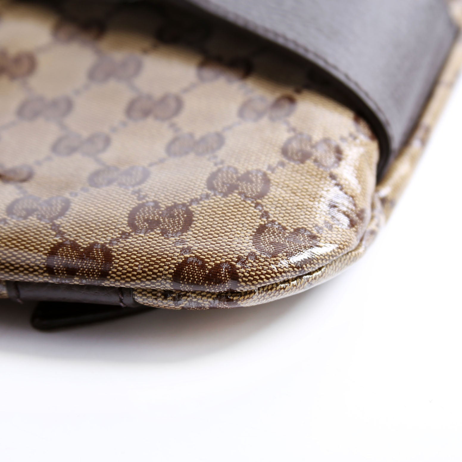 374617 GG Crystal Waist Belt Bag Brown