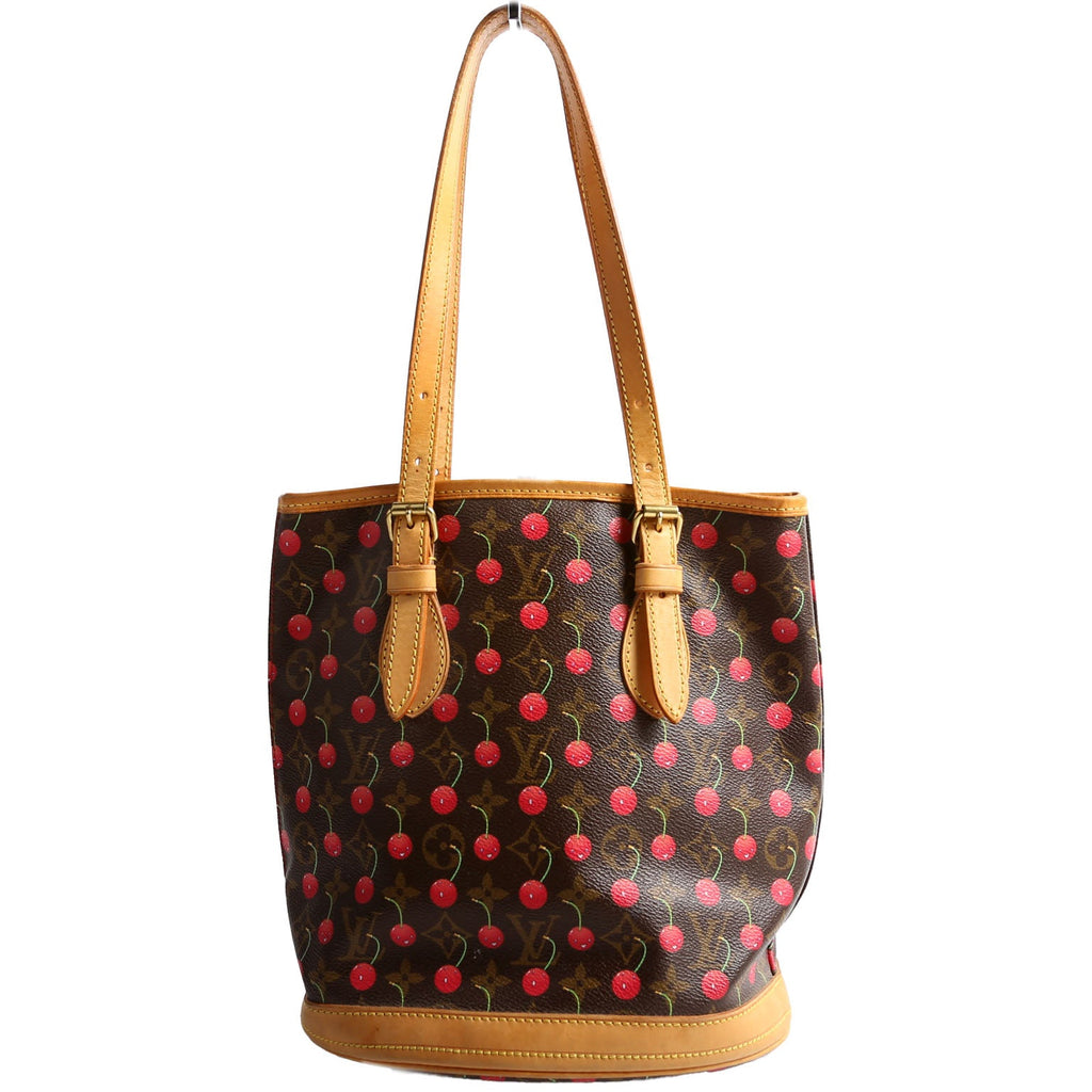 Petit Bucket Cerises Brown/Red