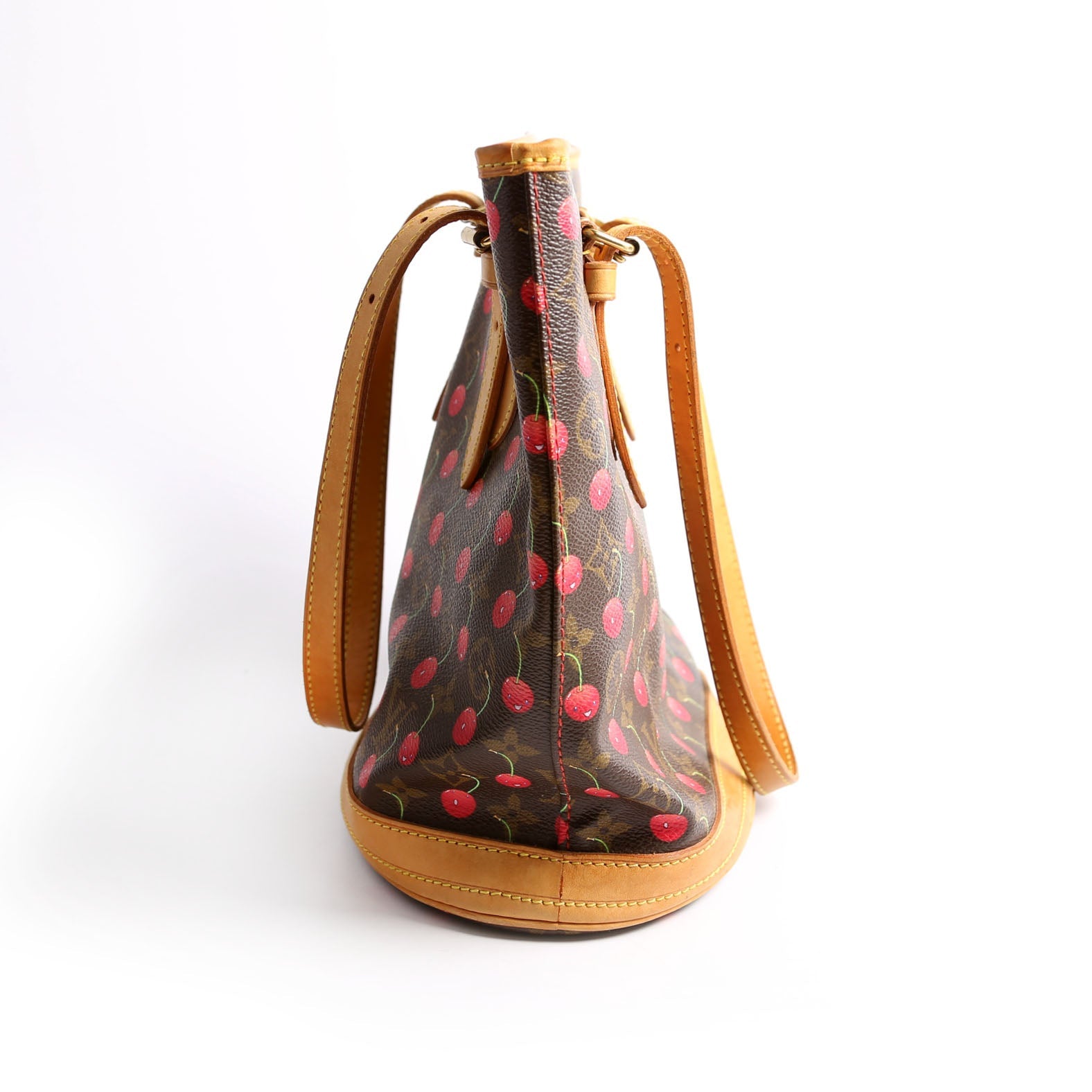 Petit Bucket Cerises Brown/Red