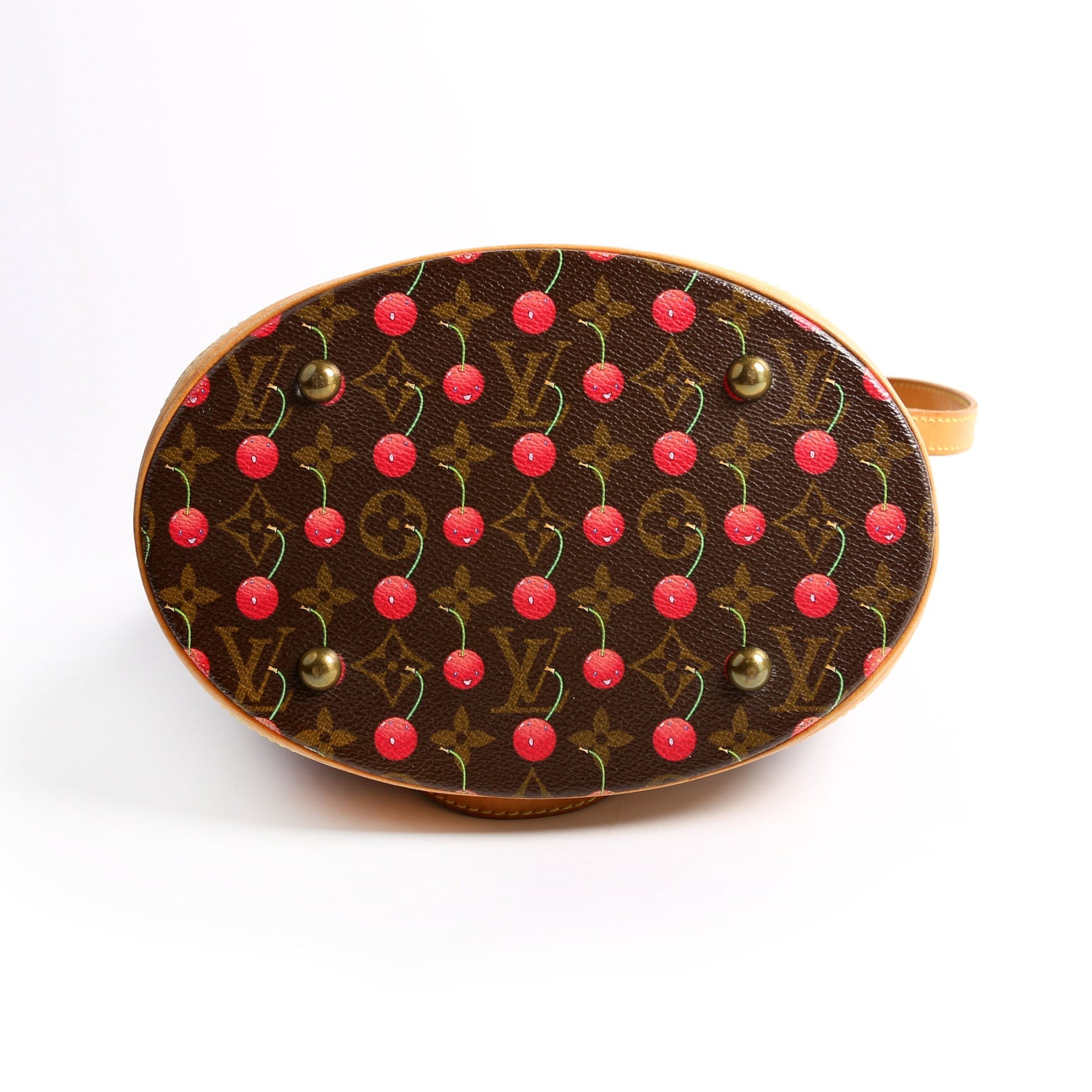 Petit Bucket Cerises Brown/Red