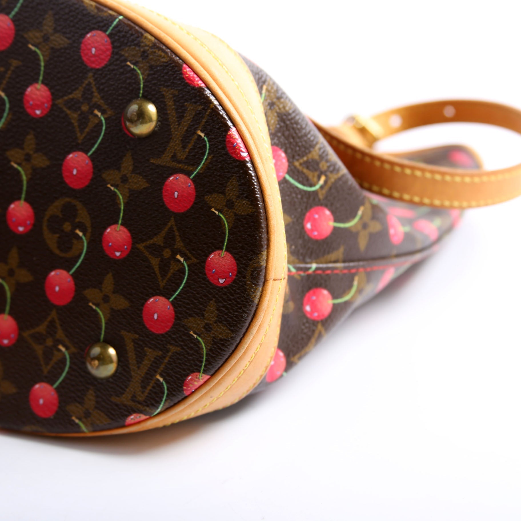 Petit Bucket Cerises Brown/Red