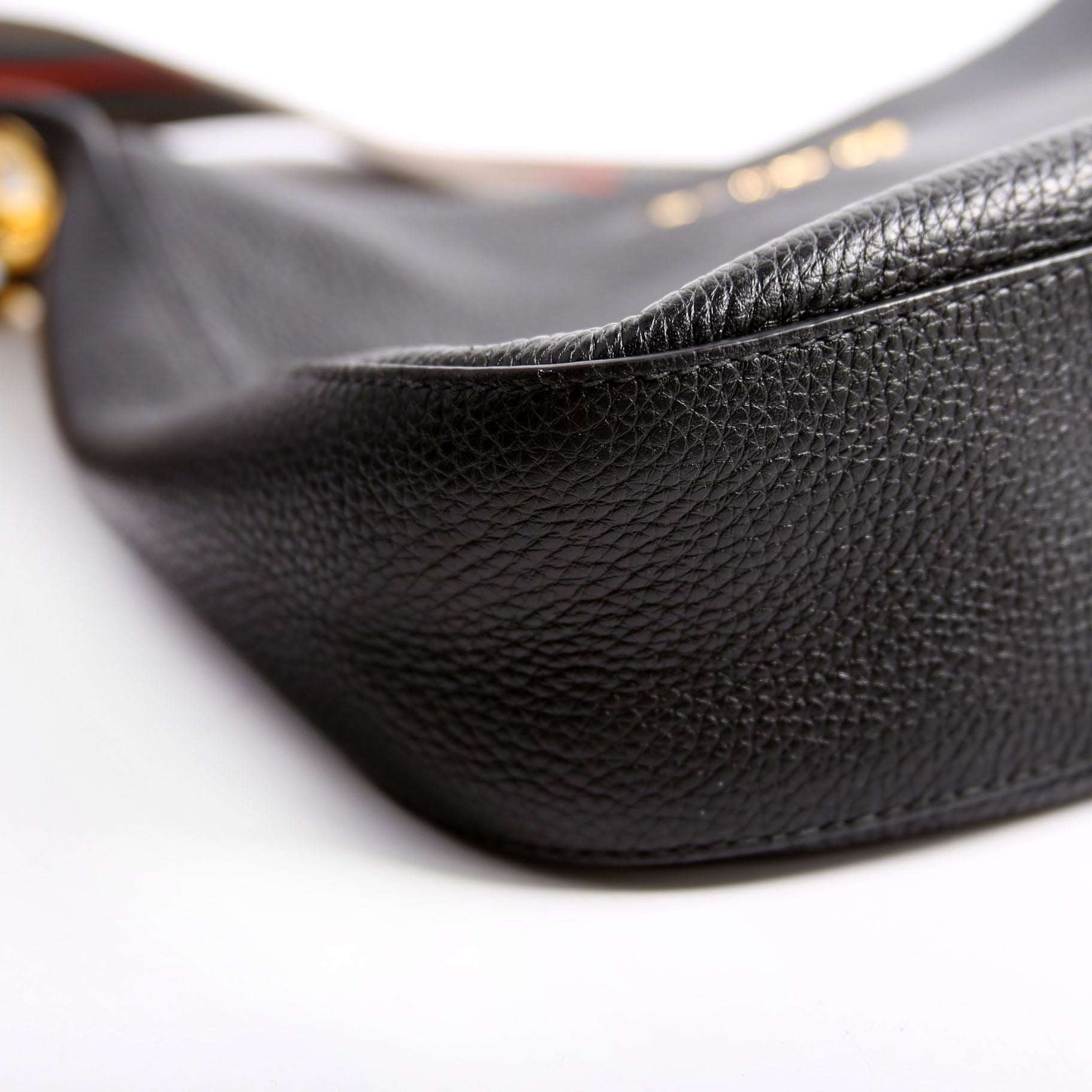 1BC166 Vitello Phenix Small Zip Messenger Hobo Black