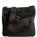 2VH563 Re-Nylon/Saffiano Messenger Crossbody Black