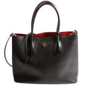 B2756T Saffiano Cuir Double Tote Medium Black