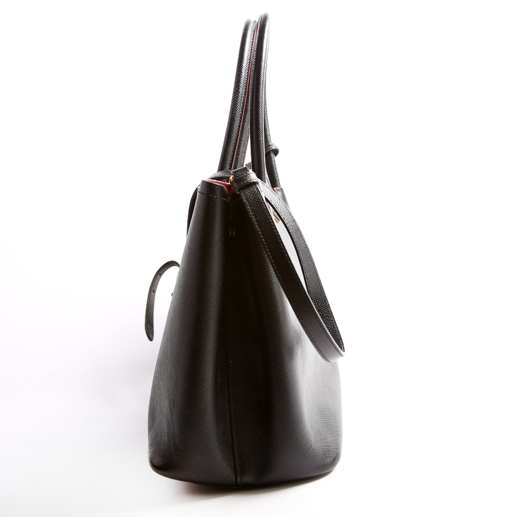 B2756T Saffiano Cuir Double Tote Medium Black