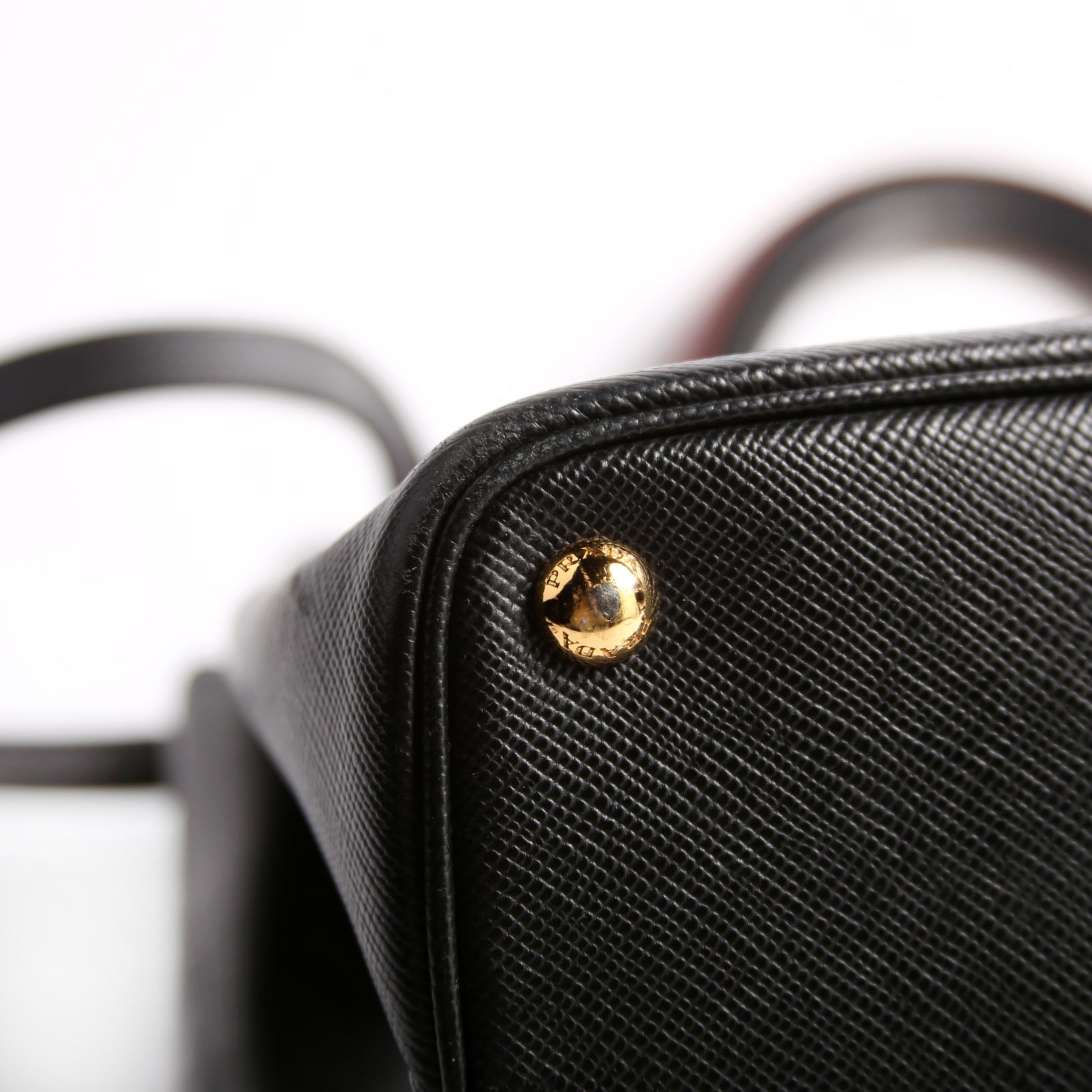 B2756T Saffiano Cuir Double Tote Medium Black