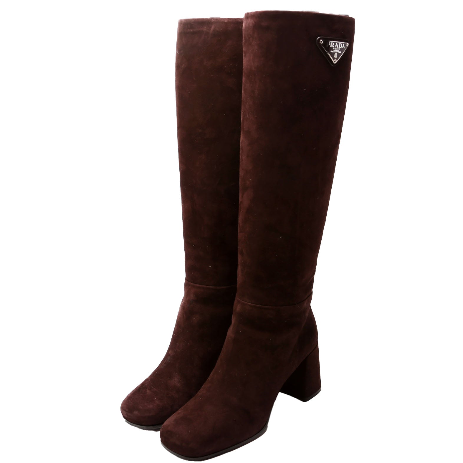 Suede Knee High Boots Size 37 Brown