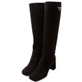 Suede Knee High Boots Size 37 Black