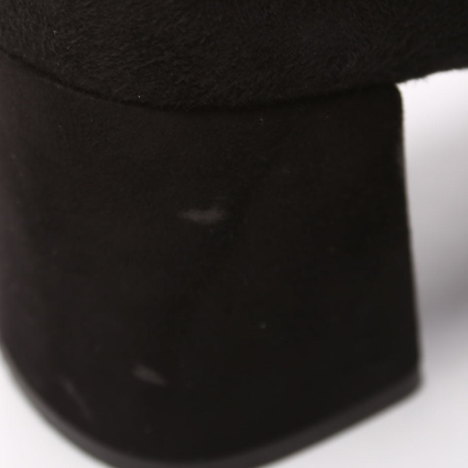 Suede Knee High Boots Size 37 Black