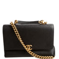 Quilted Caviar Diamond Top Handle Flap Bag 30M