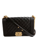 Boy Flap Medium Old Lambskin 25-28M Black