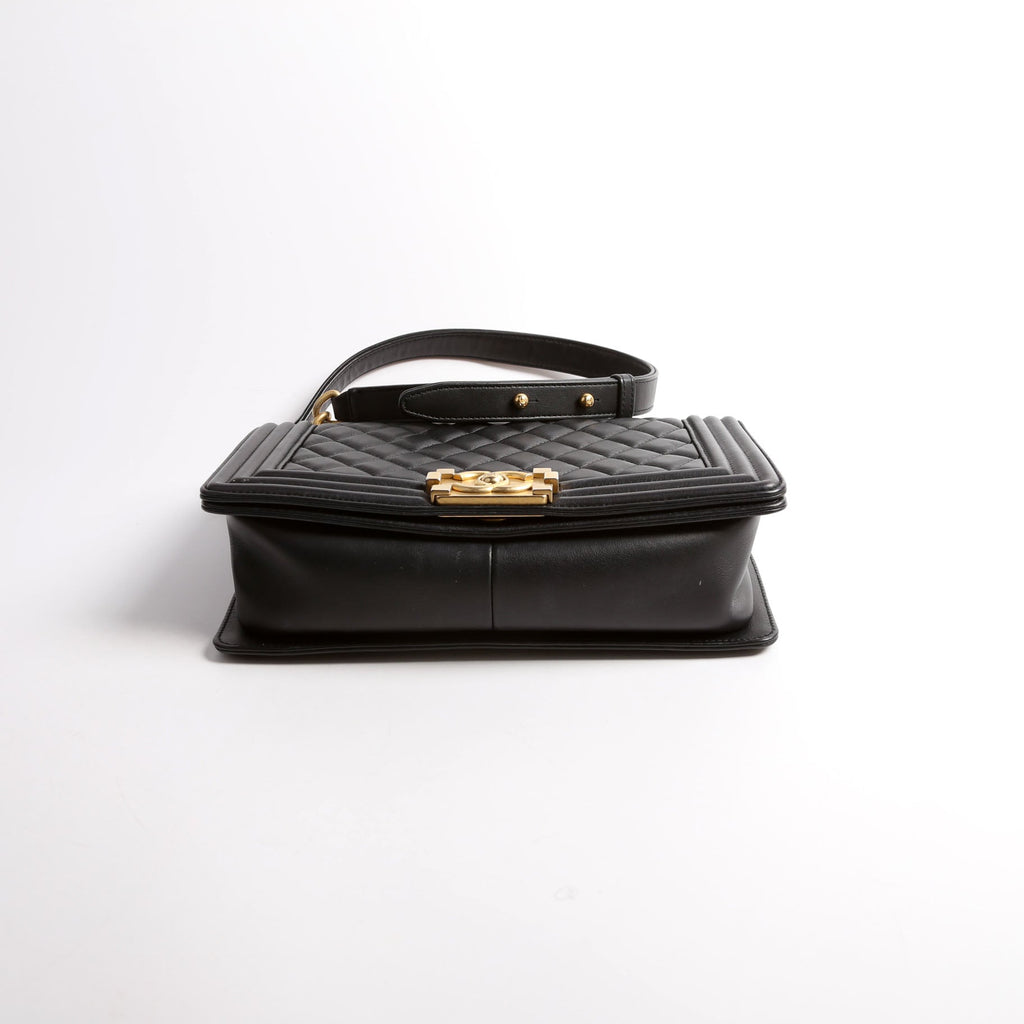 Boy Flap Medium Old Lambskin 25-28M Black