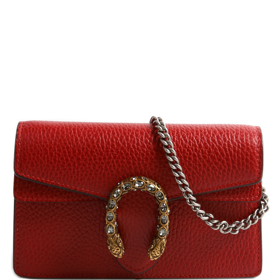 476432 Dionysus Leather Super Mini Red
