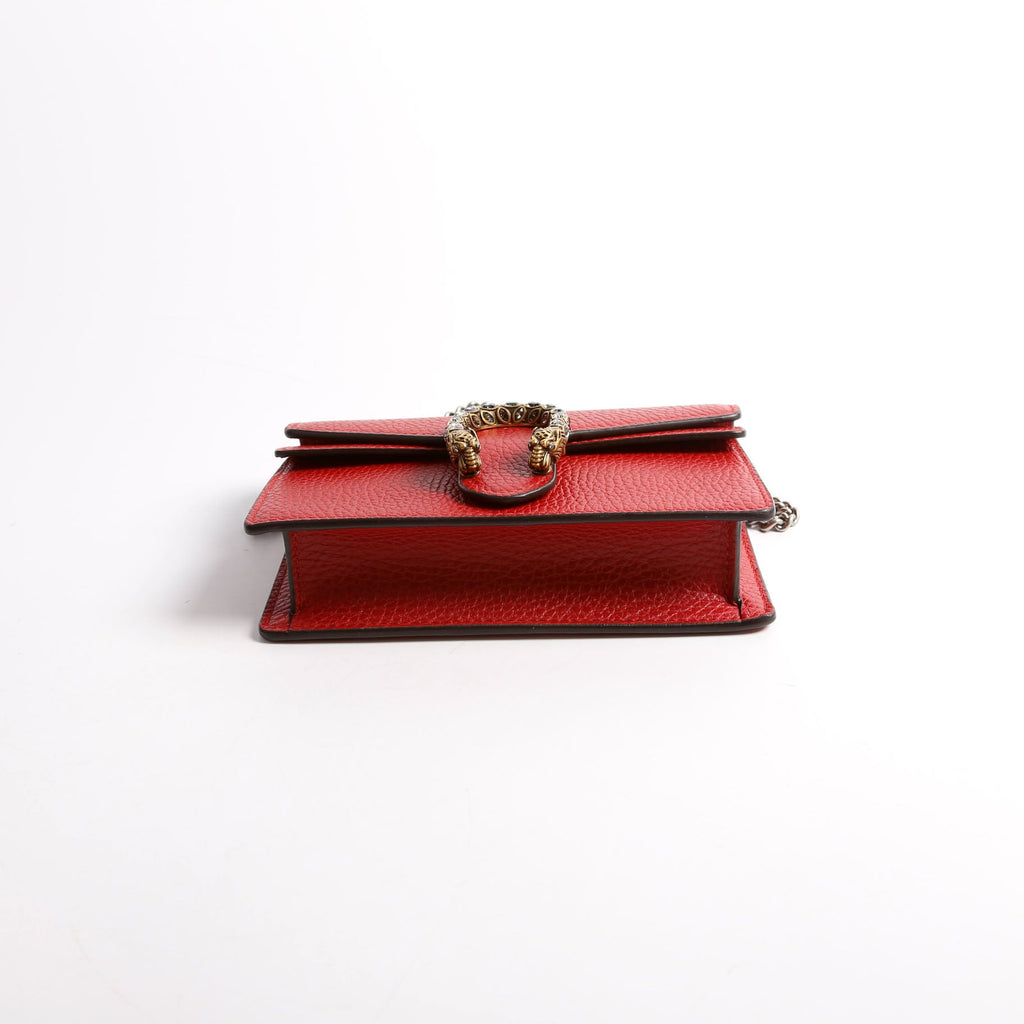 476432 Dionysus Leather Super Mini Red