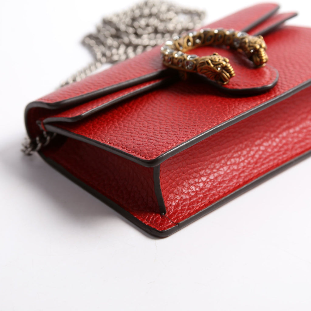 476432 Dionysus Leather Super Mini Red