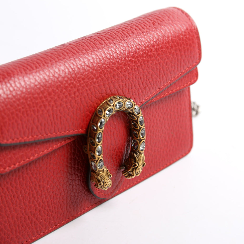 476432 Dionysus Leather Super Mini Red