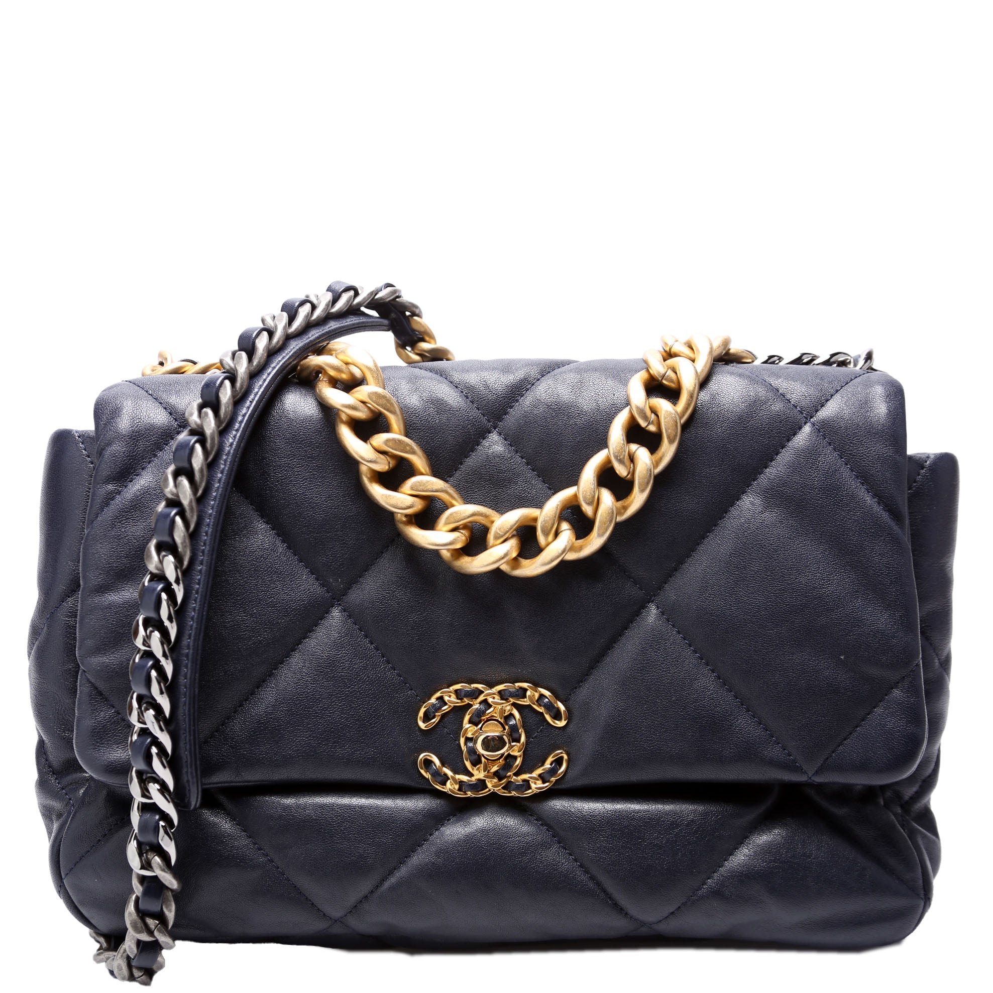 Quilted Goatskin 19 Large Flap 29M Blue