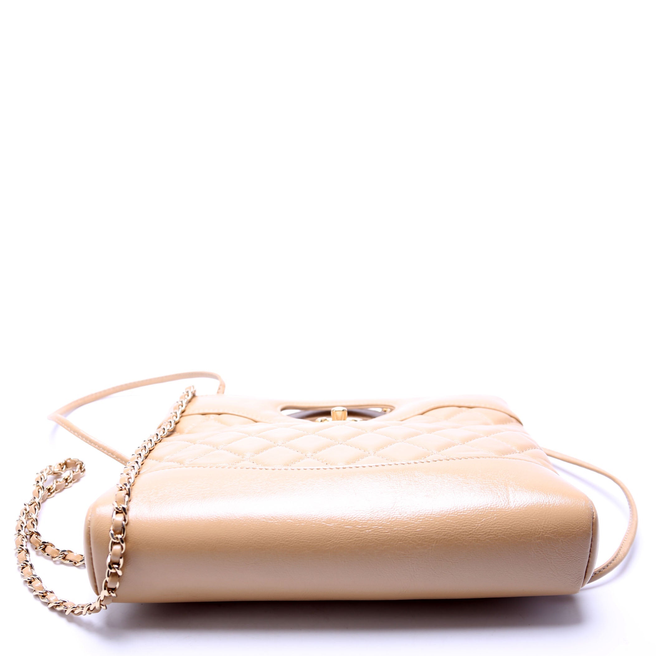 31 Mini Shopping Bag Shiny Calfskin Tan
