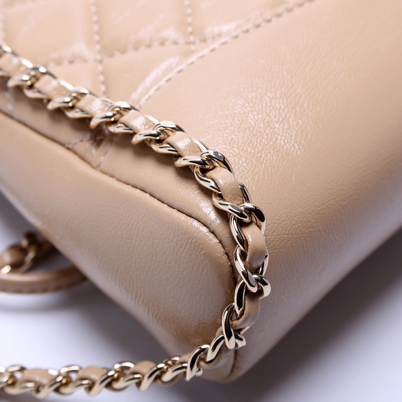 31 Mini Shopping Bag Shiny Calfskin Tan