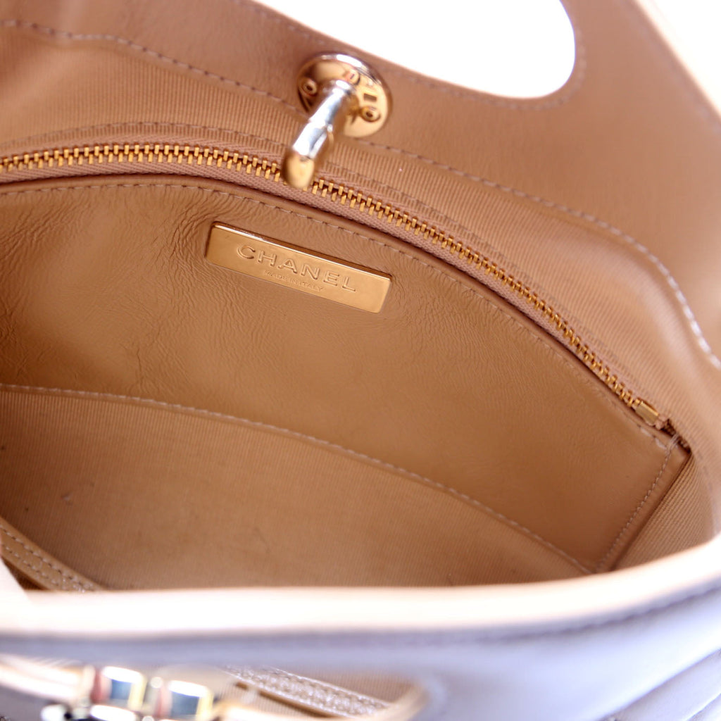 31 Mini Shopping Bag Shiny Calfskin Tan