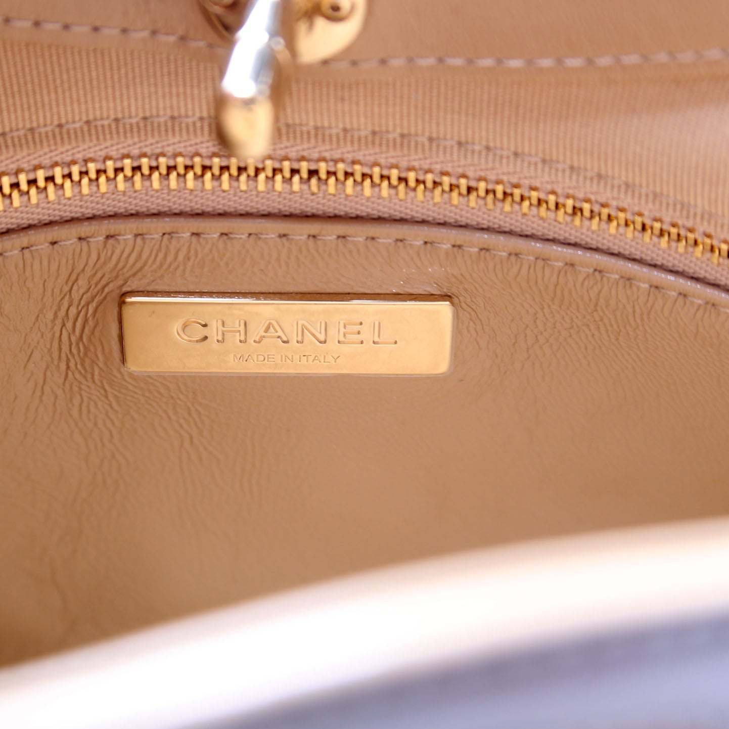 31 Mini Shopping Bag Shiny Calfskin Tan