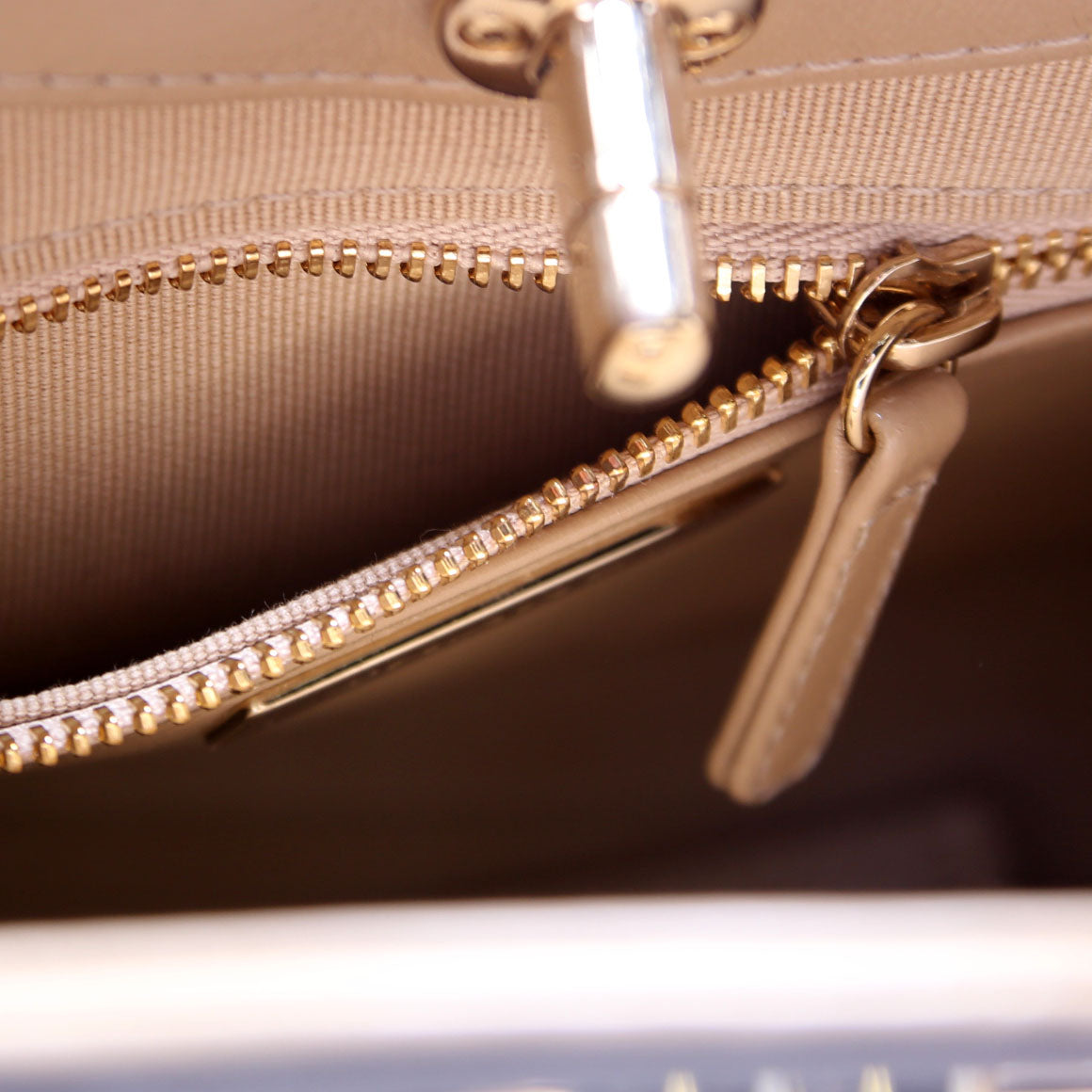 31 Mini Shopping Bag Shiny Calfskin Tan