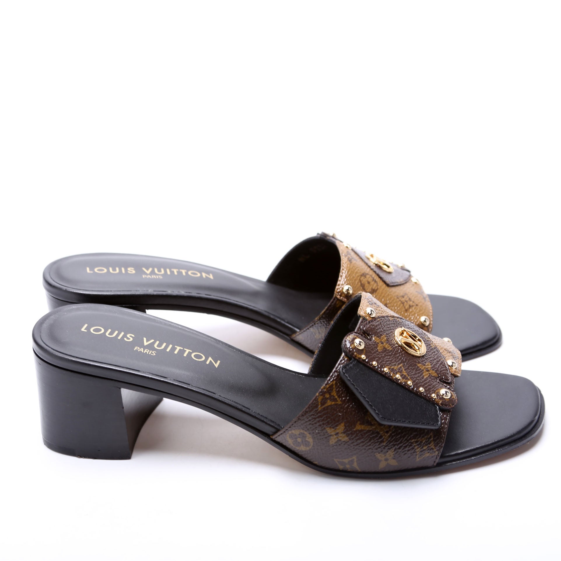 LV Frame Mules Size 40 Black