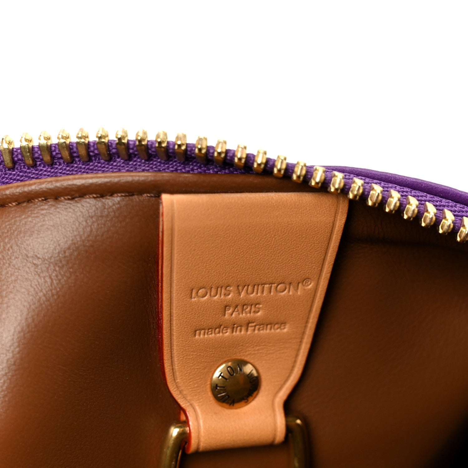 Louis Vuitton Calfskin Embroidered Monogram Speedy P9 Bandouliere 30 Golden Lotus Purple