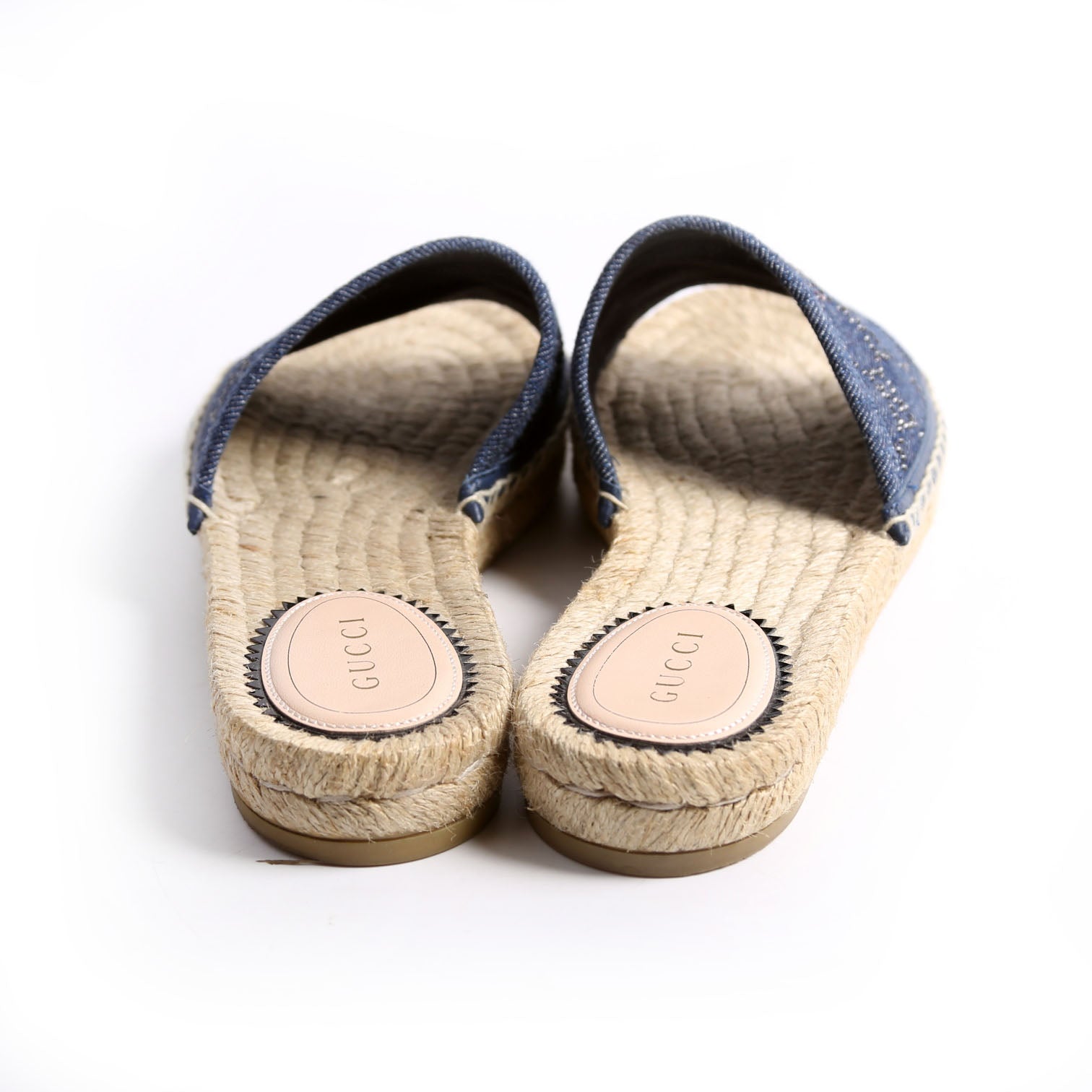 Pilar GG Denim Espadrilles Size 36 Blue