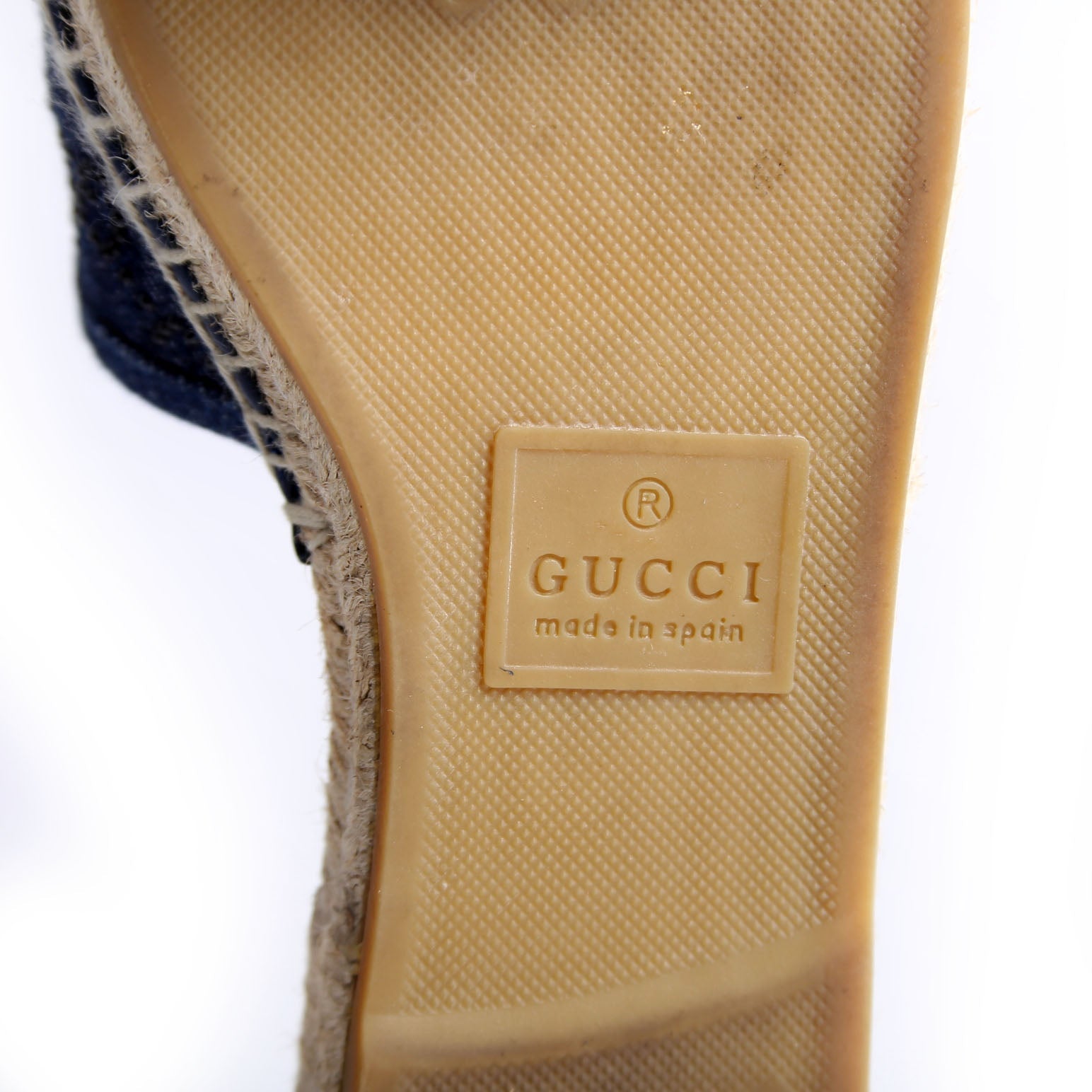 Pilar GG Denim Espadrilles Size 36 Blue
