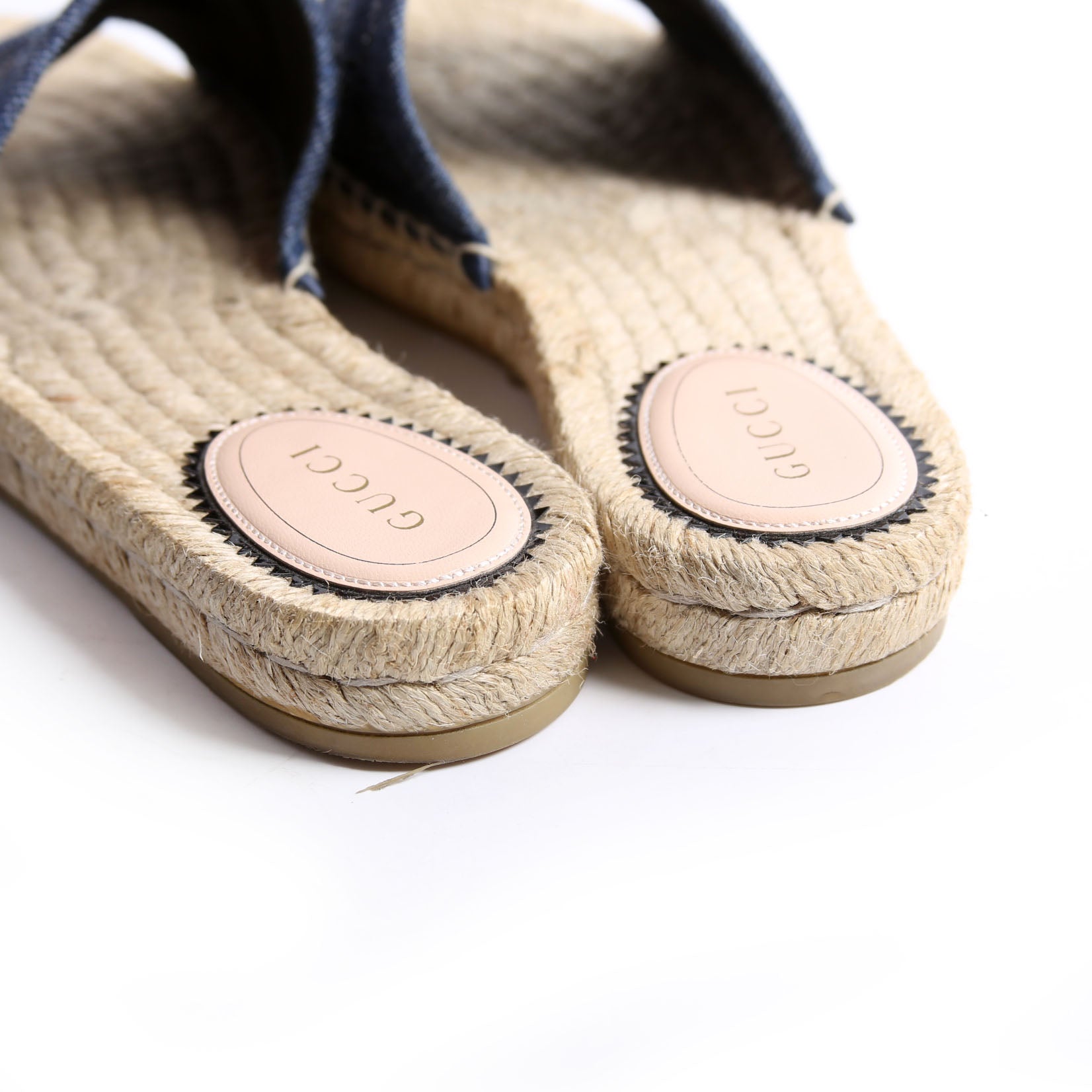Pilar GG Denim Espadrilles Size 36 Blue