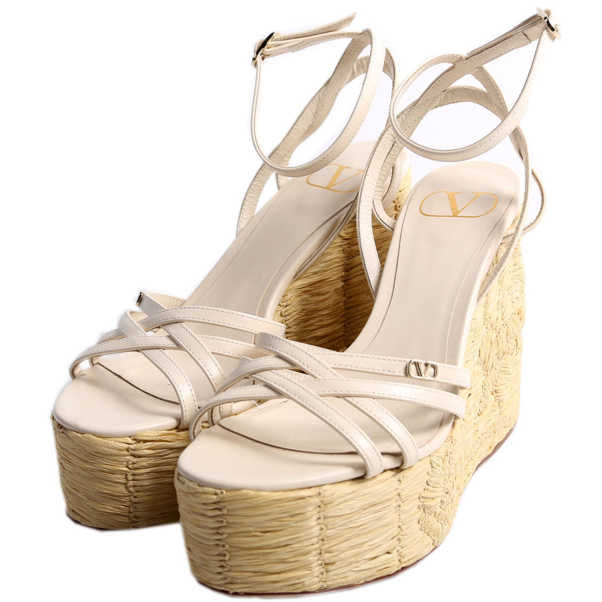 Raflower Wedge Sandals Size 36.5 Beige