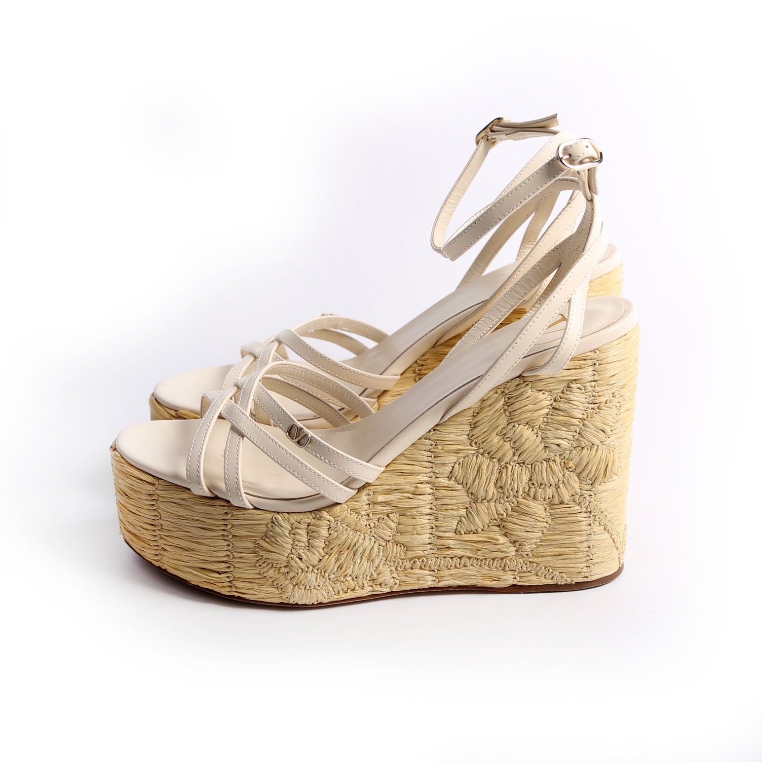 Raflower Wedge Sandals Size 36.5 Beige