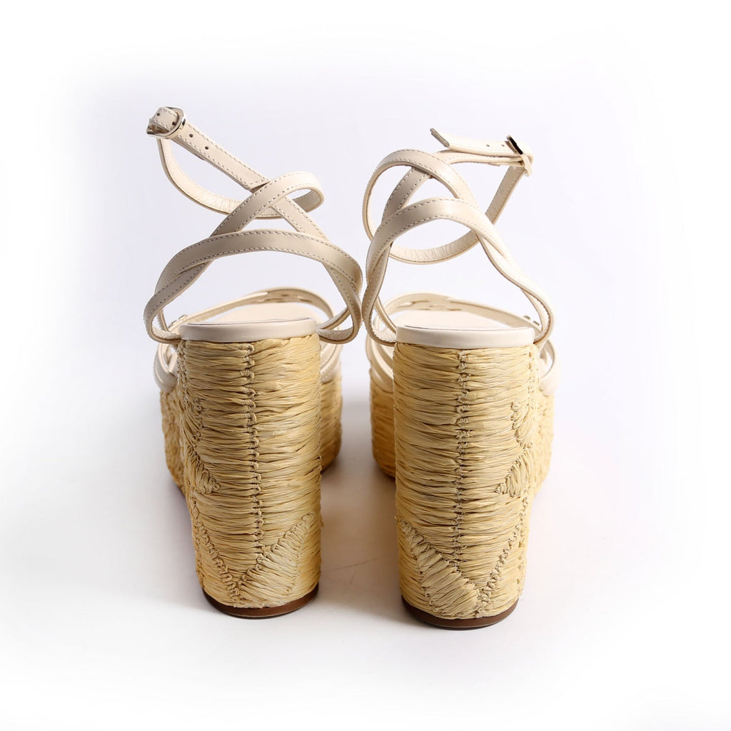 Raflower Wedge Sandals Size 36.5 Beige