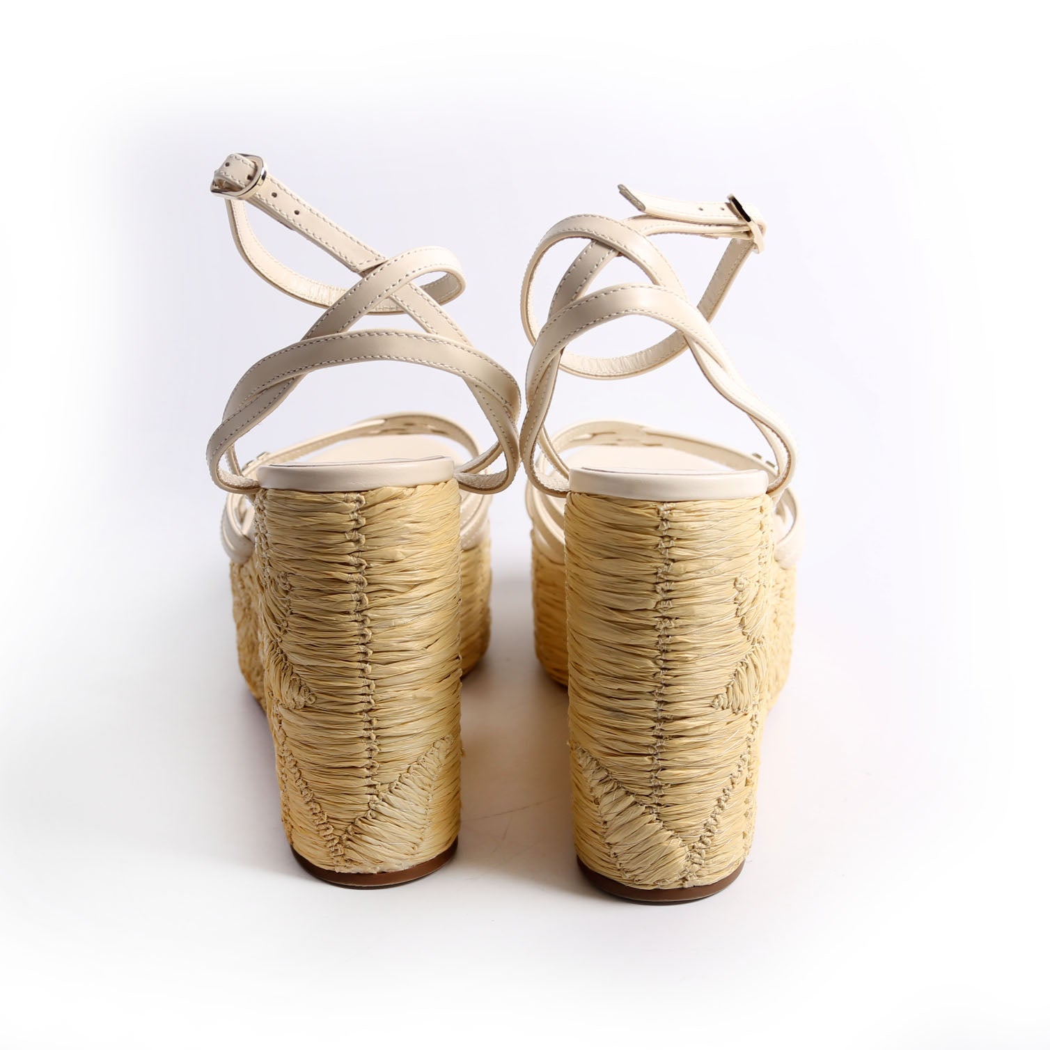 Raflower Wedge Sandals Size 36.5 Beige