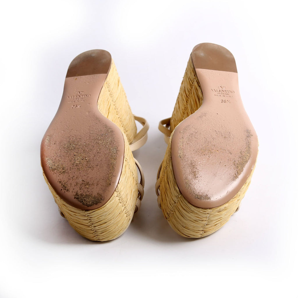Raflower Wedge Sandals Size 36.5 Beige