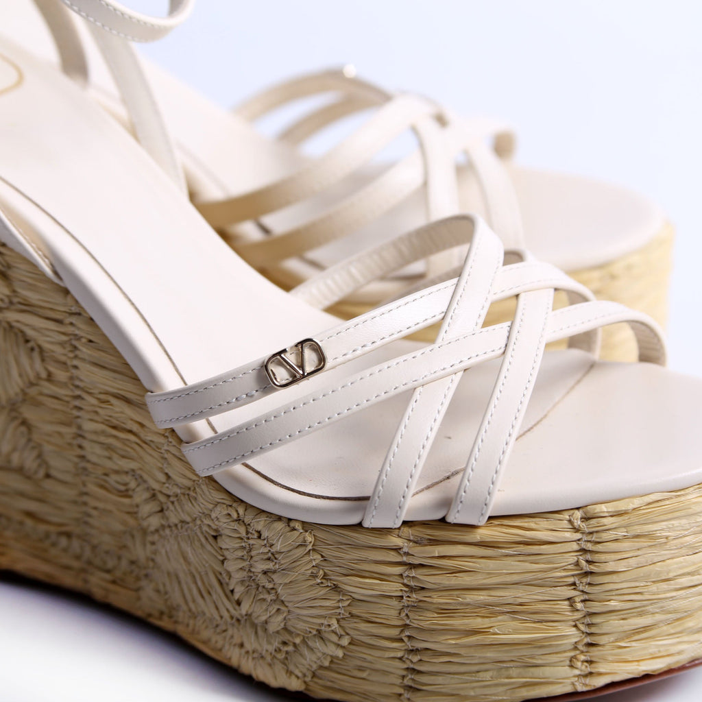 Raflower Wedge Sandals Size 36.5 Beige